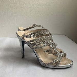 Caparros rhinestone ankle strap sandals size 8.5